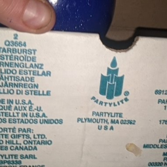 Partylite Blue Starburst 3" Ball Candles - Set Of 2 - Retired -irregular - Picture 2 of 3